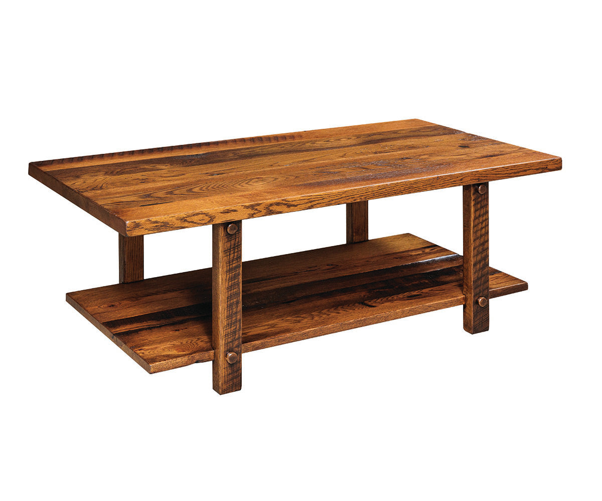 Amish Ashland Reclaimed Barnwood Rustic Coffee Table