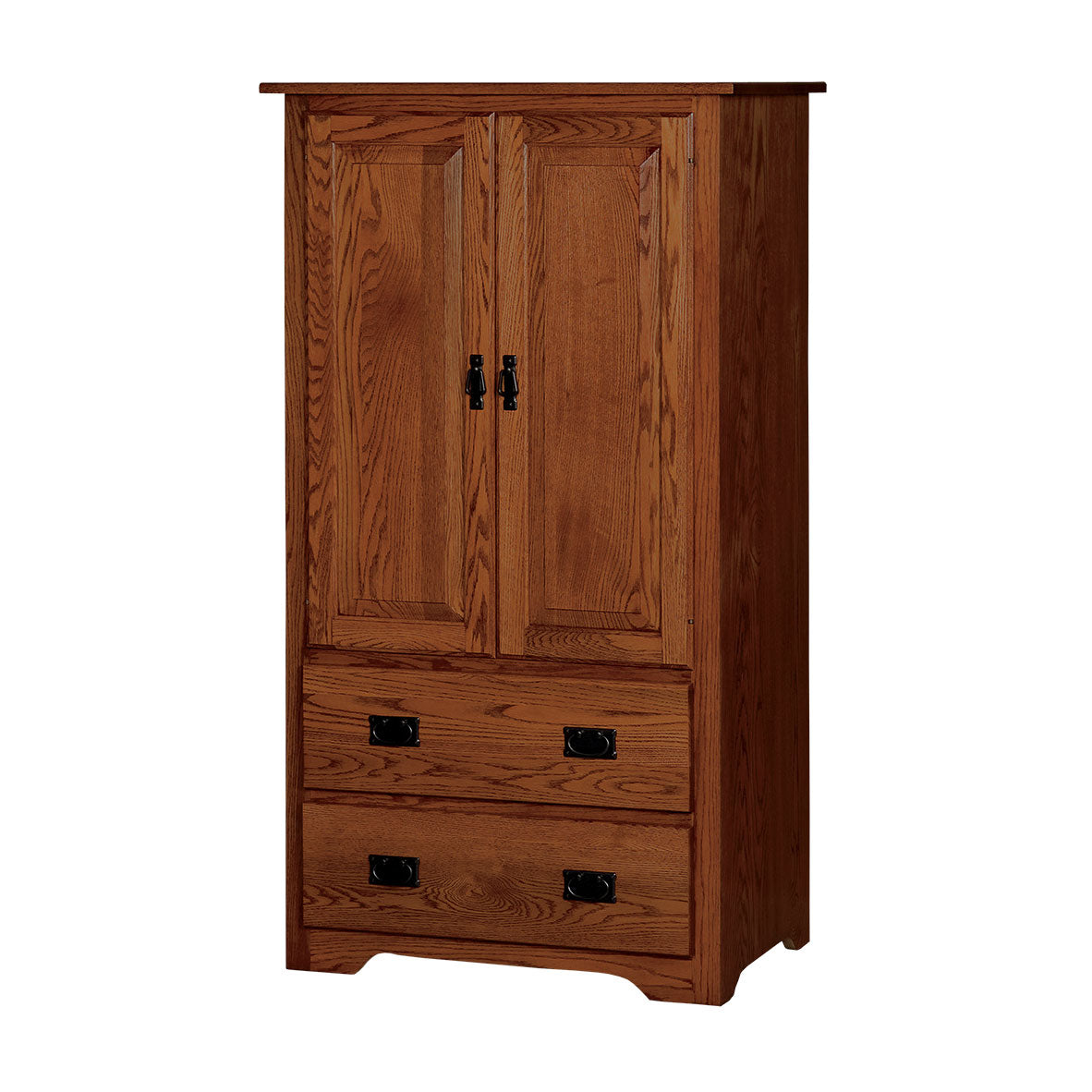 Mission Amish Solid Wood 2-Door Armoire