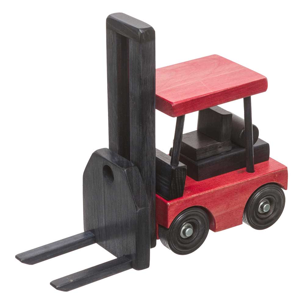 Amish Wooden Toy Forklift w/ 1 Pallet