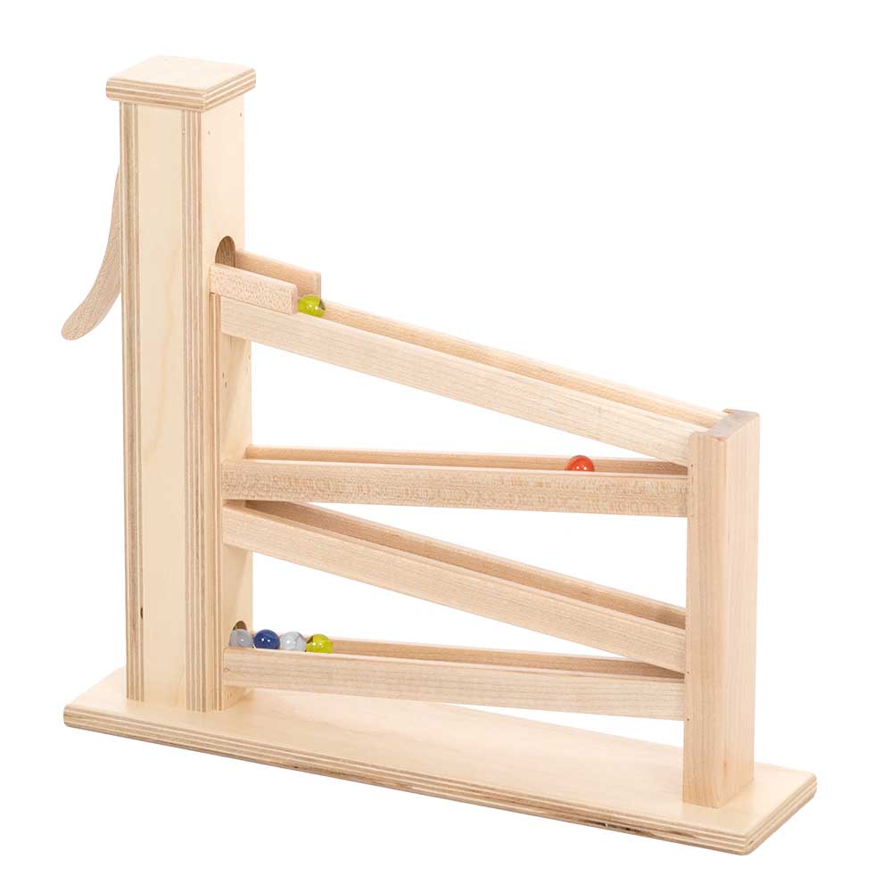 Amish Wood Marble Pump Toy