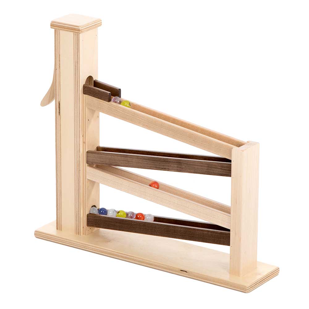 Amish Wood Marble Pump Toy