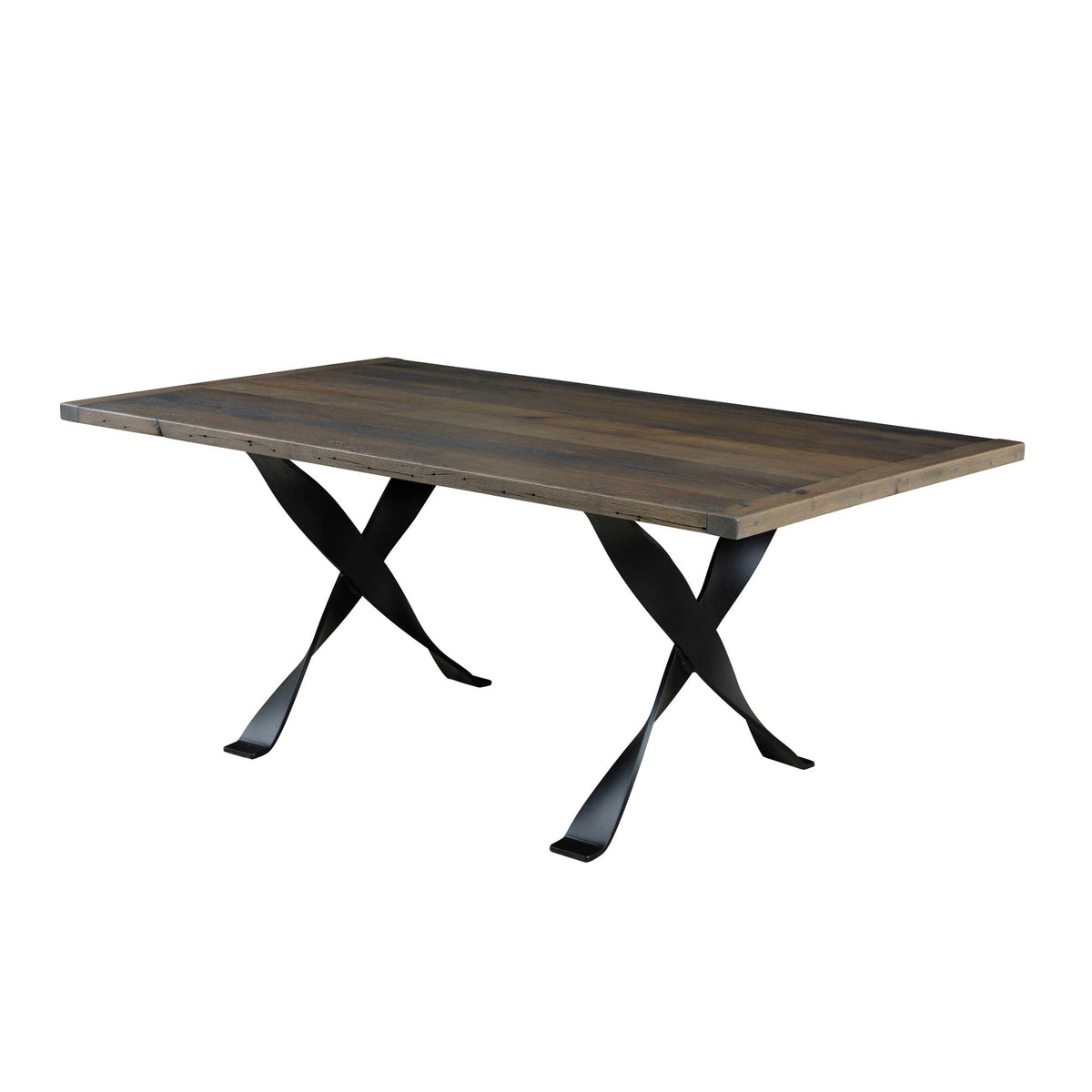 Amish Brandywine Reclaimed Trestle Farm Dining Table