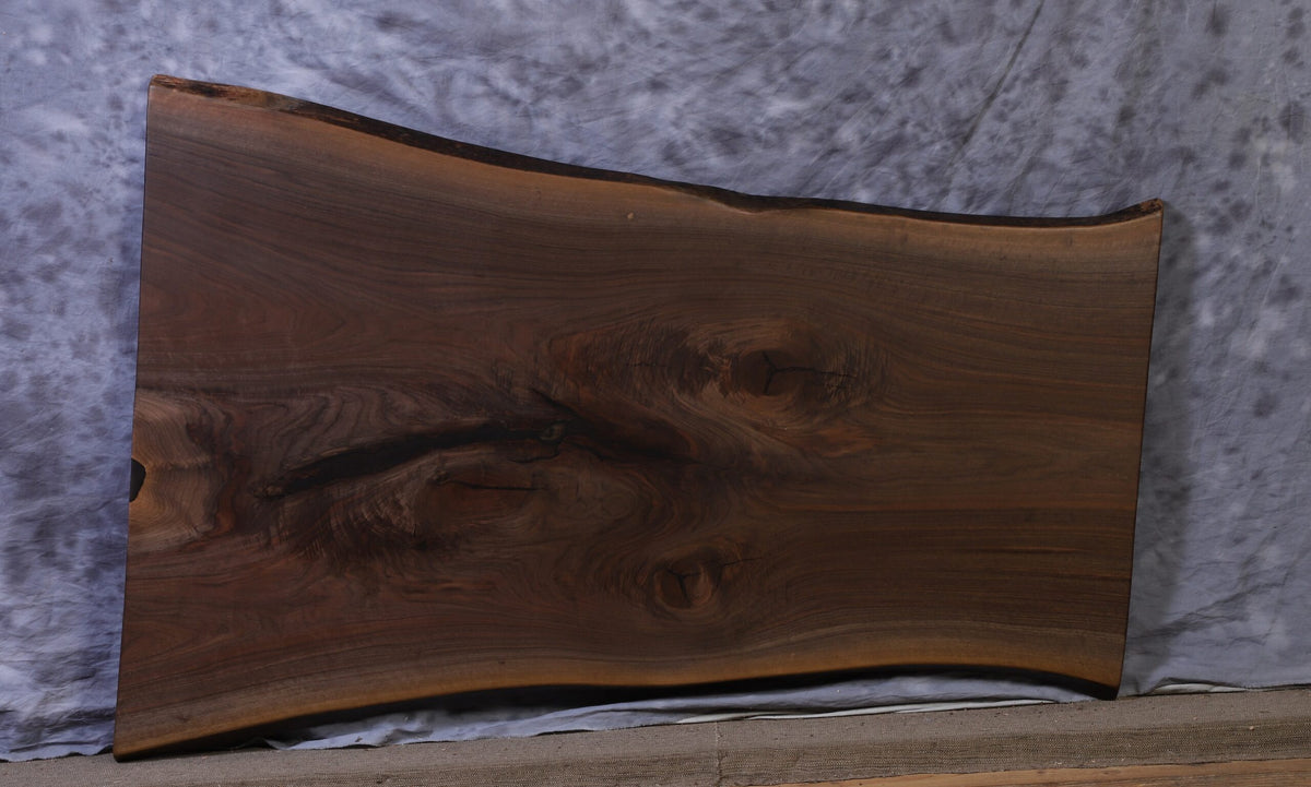 Amish walnut single 30&quot; - 45&quot; wide x 66&quot; long x 1 ¾&quot; thick Live Edge Slab