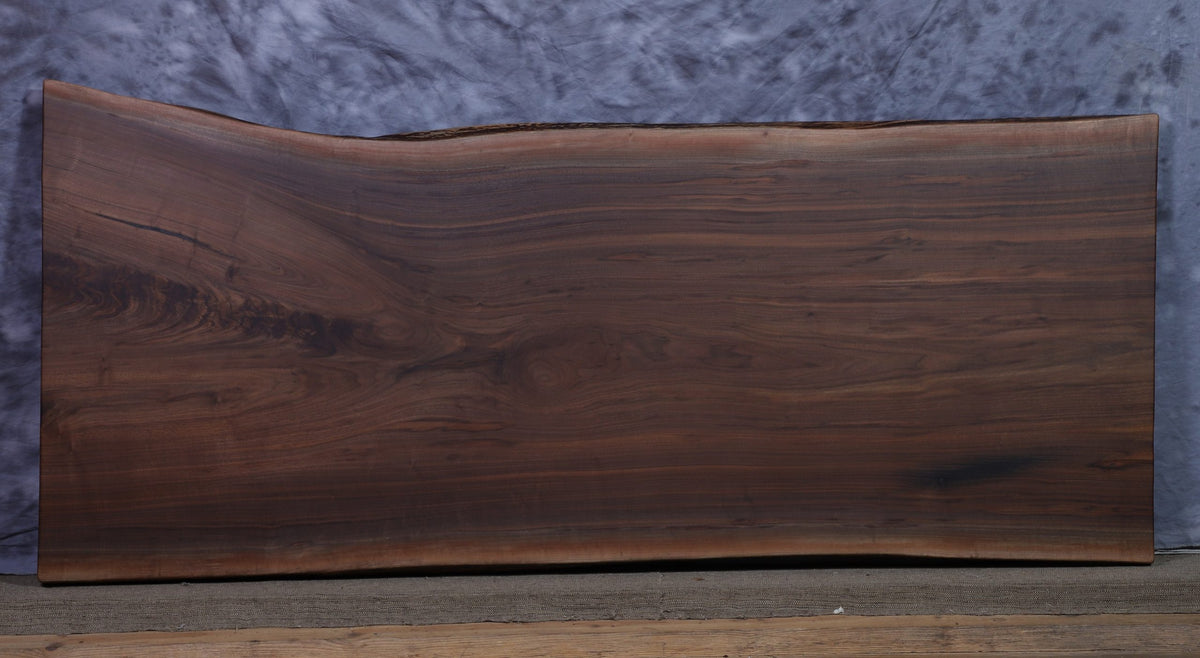 Amish walnut single 33&quot; - 34&quot; wide x 84&quot; long x 1 7/8&quot; thick Live Edge Slab