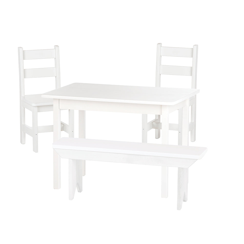 Amish Rectangle Kid&#39;s Table Set with 2 Chairs &amp; Bench