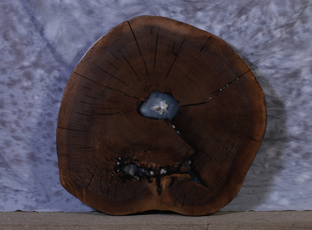 Live Edge Slab walnut 34&quot; x 36&quot; x 2 ½ thick for Round Coffee Table