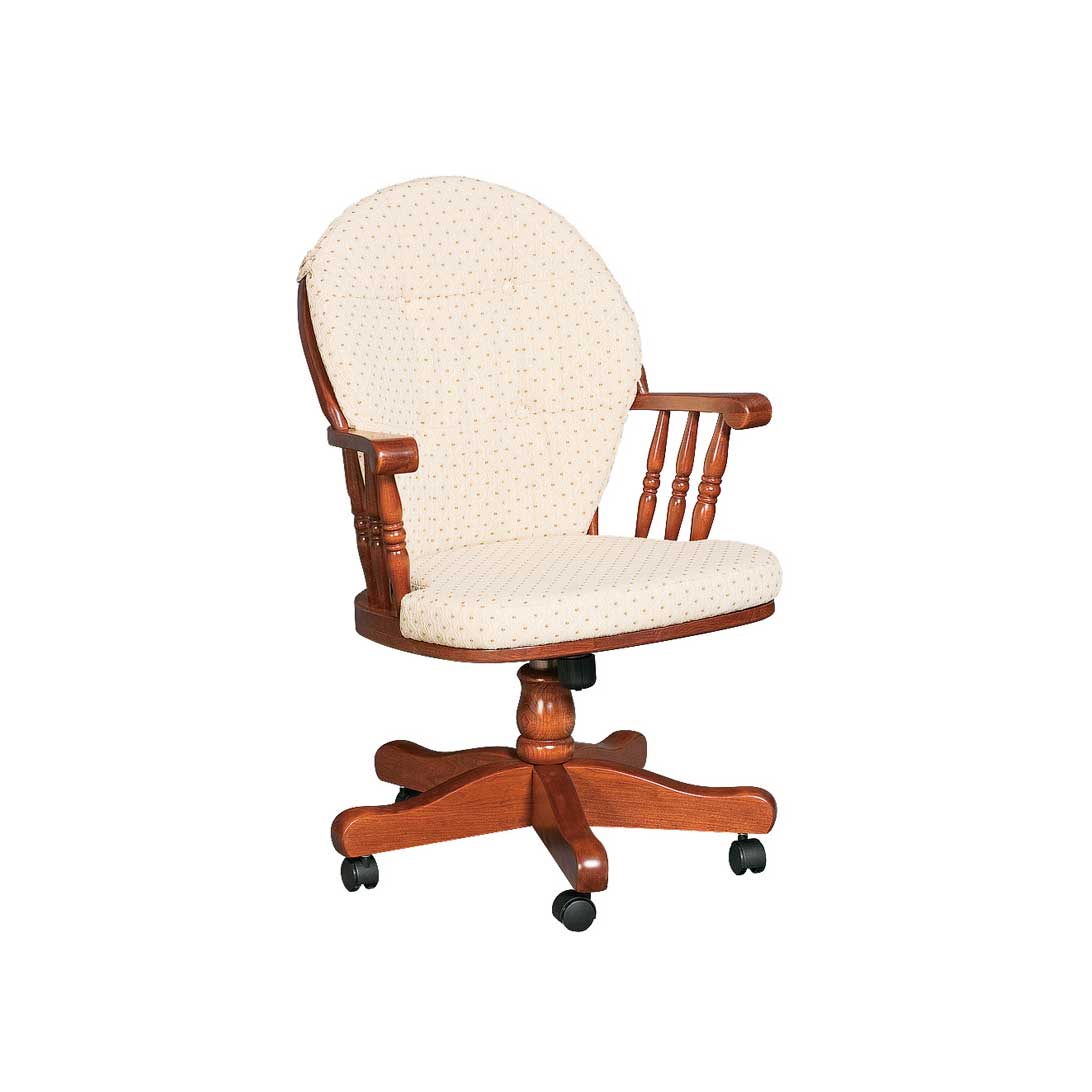 Amish Heritage Swivel Office Chair with Cushion