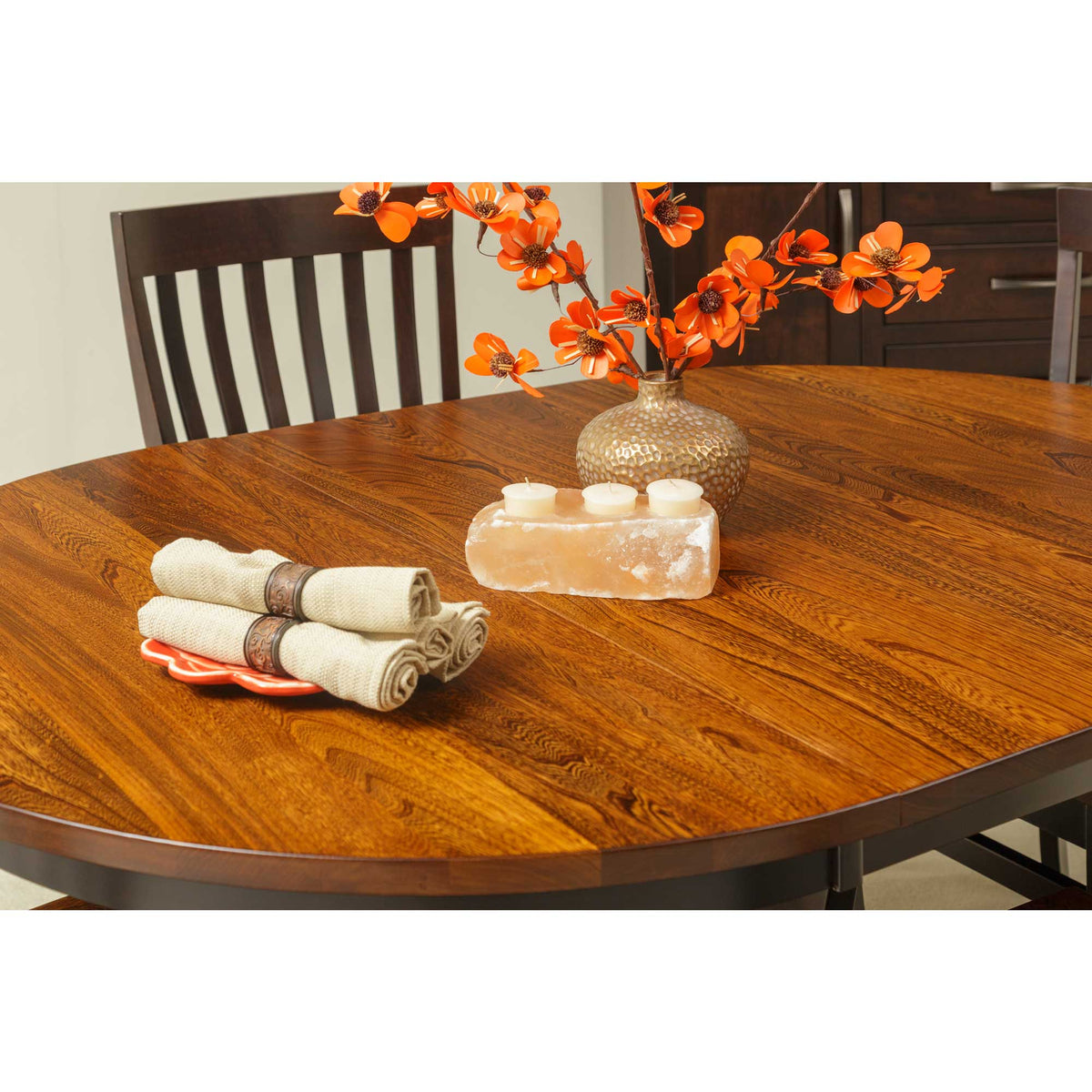 Mesa de comedor con pedestal extensible redonda Amish Douglas