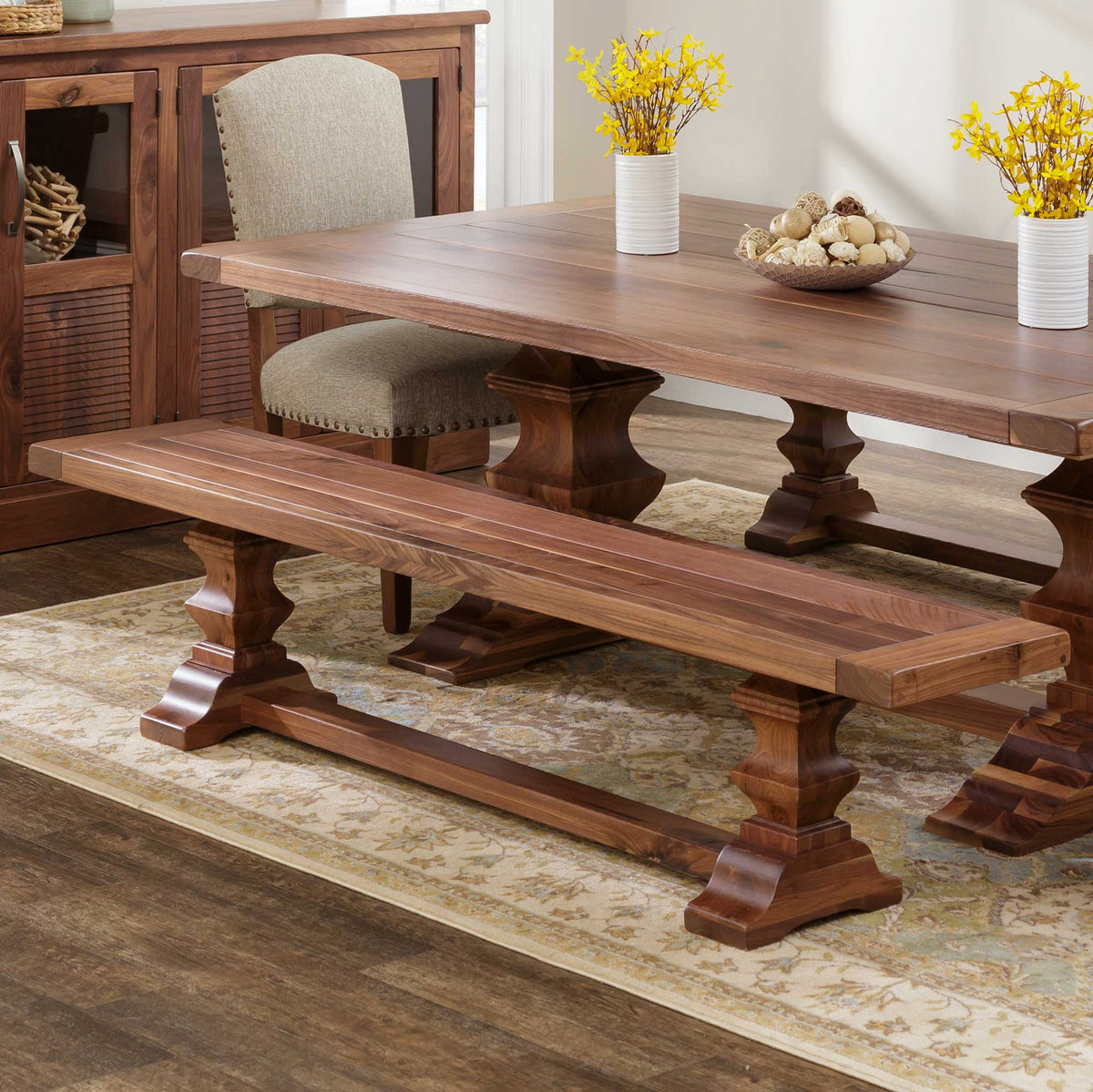 Amish Ramsey Trestle Dining Bench