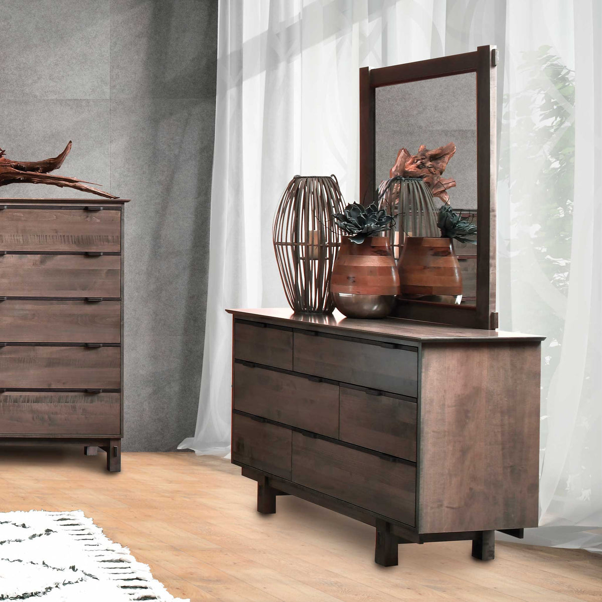 Amish Amador Rustic 6-Drawer Dresser