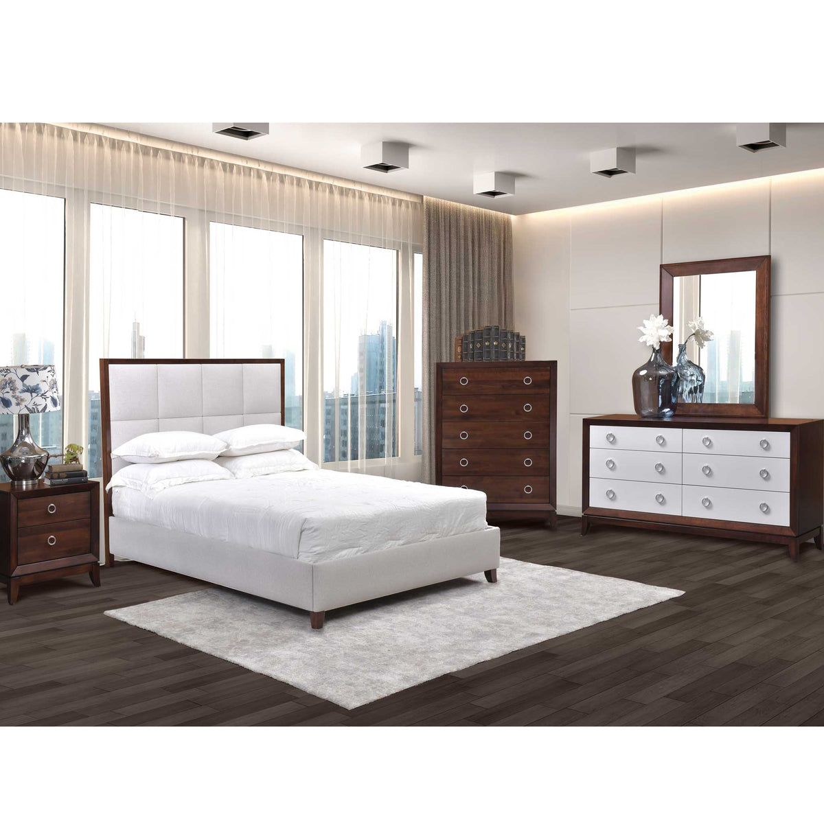 Amish Park Avenue Modern 5pc Bedroom Set - Quickship