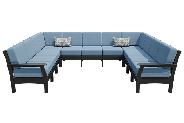 VaraMora Amish Patio 9 Seat Corner U Sectional