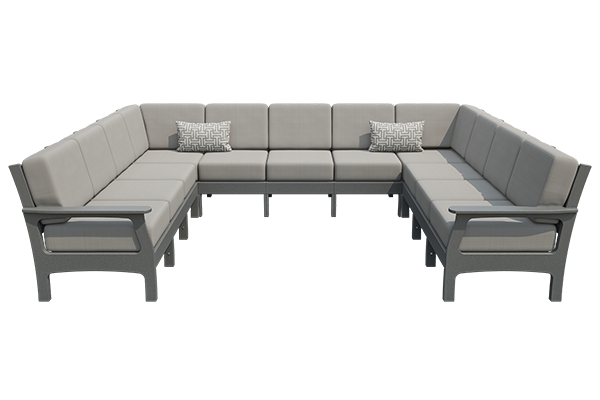 VaraMora Amish Patio 9 Seat Corner U Sectional