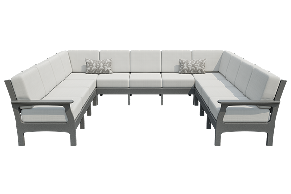 VaraMora Amish Patio 9 Seat Corner U Sectional