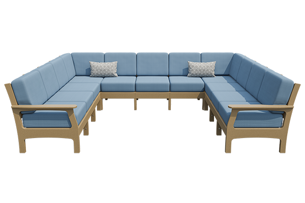 VaraMora Amish Patio 9 Seat Corner U Sectional