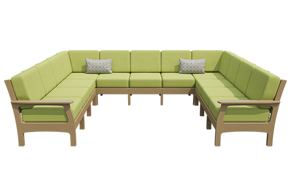 VaraMora Amish Patio 9 Seat Corner U Sectional