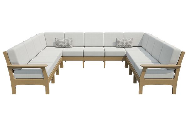 VaraMora Amish Patio 9 Seat Corner U Sectional