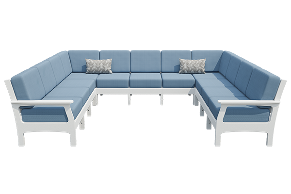 VaraMora Amish Patio 9 Seat Corner U Sectional