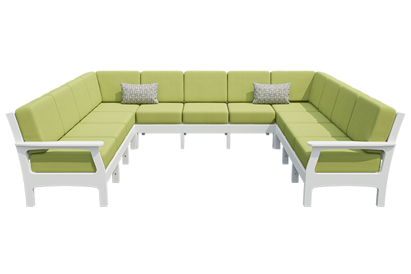 VaraMora Amish Patio 9 Seat Corner U Sectional