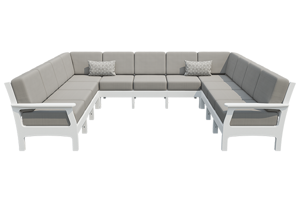 VaraMora Amish Patio 9 Seat Corner U Sectional