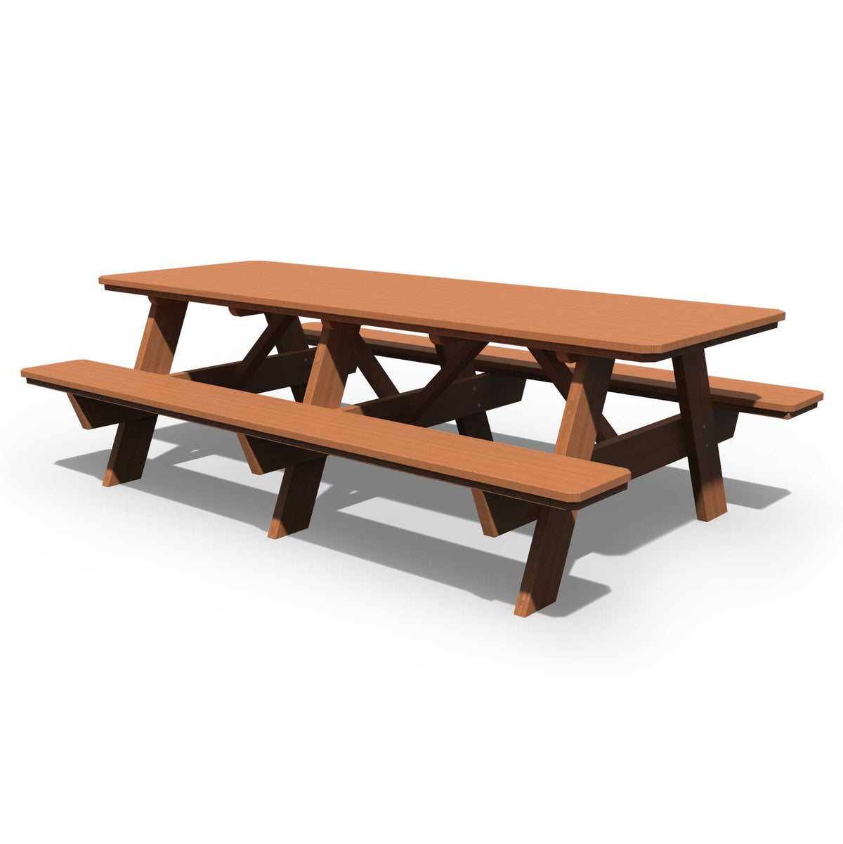 Amish 3x8 Solid Pine Wood Picnic Table - snyders.furniture