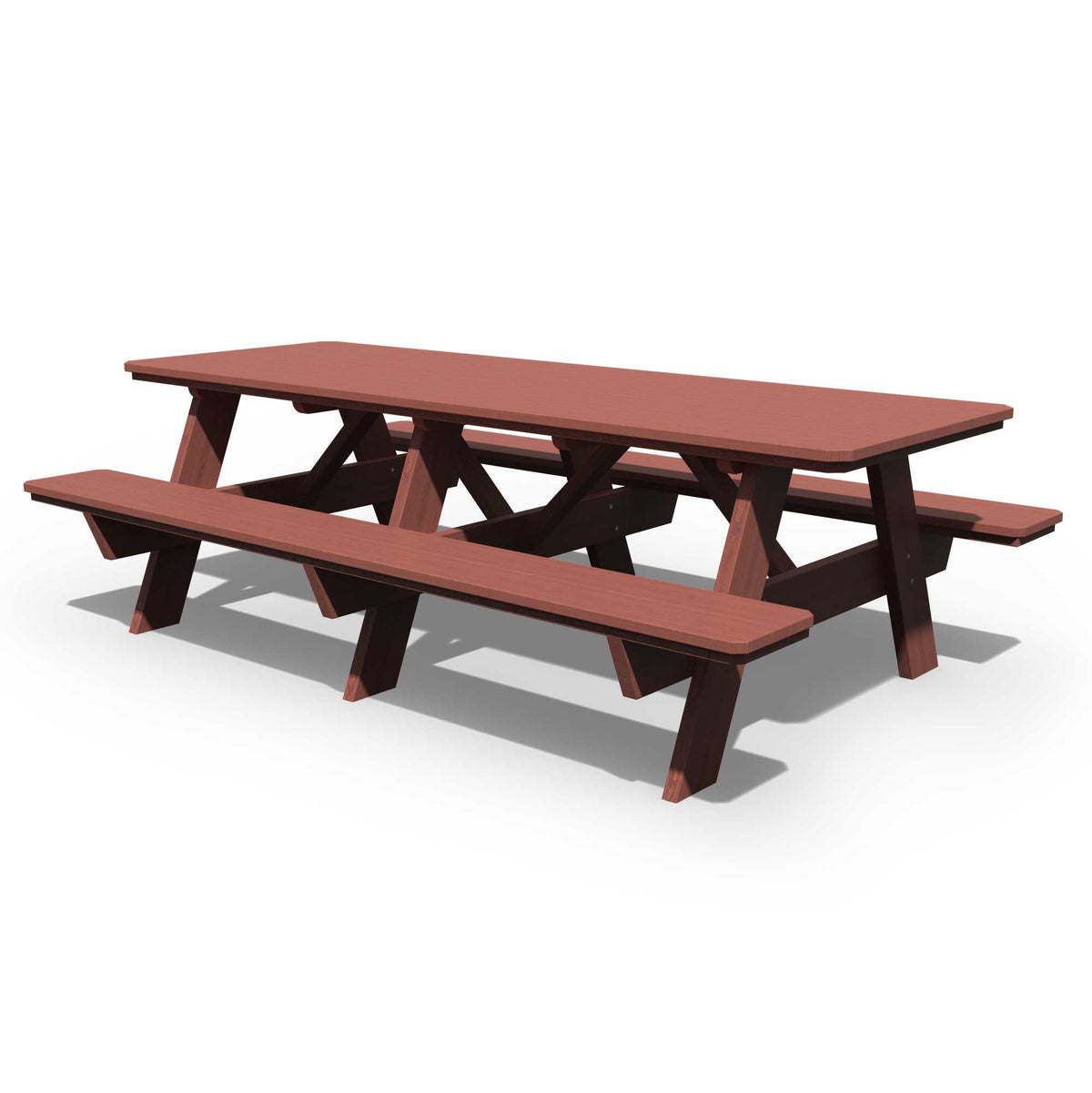 Amish 3x8 Solid Pine Wood Picnic Table - snyders.furniture