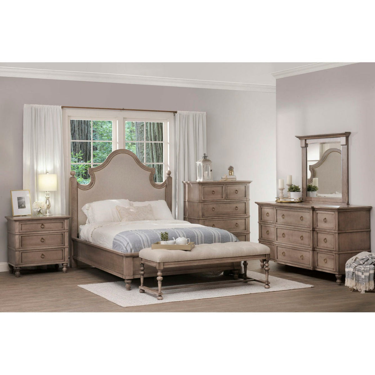 Amish Ashbridge Wood 6pc Bedroom Set - snyders.furniture