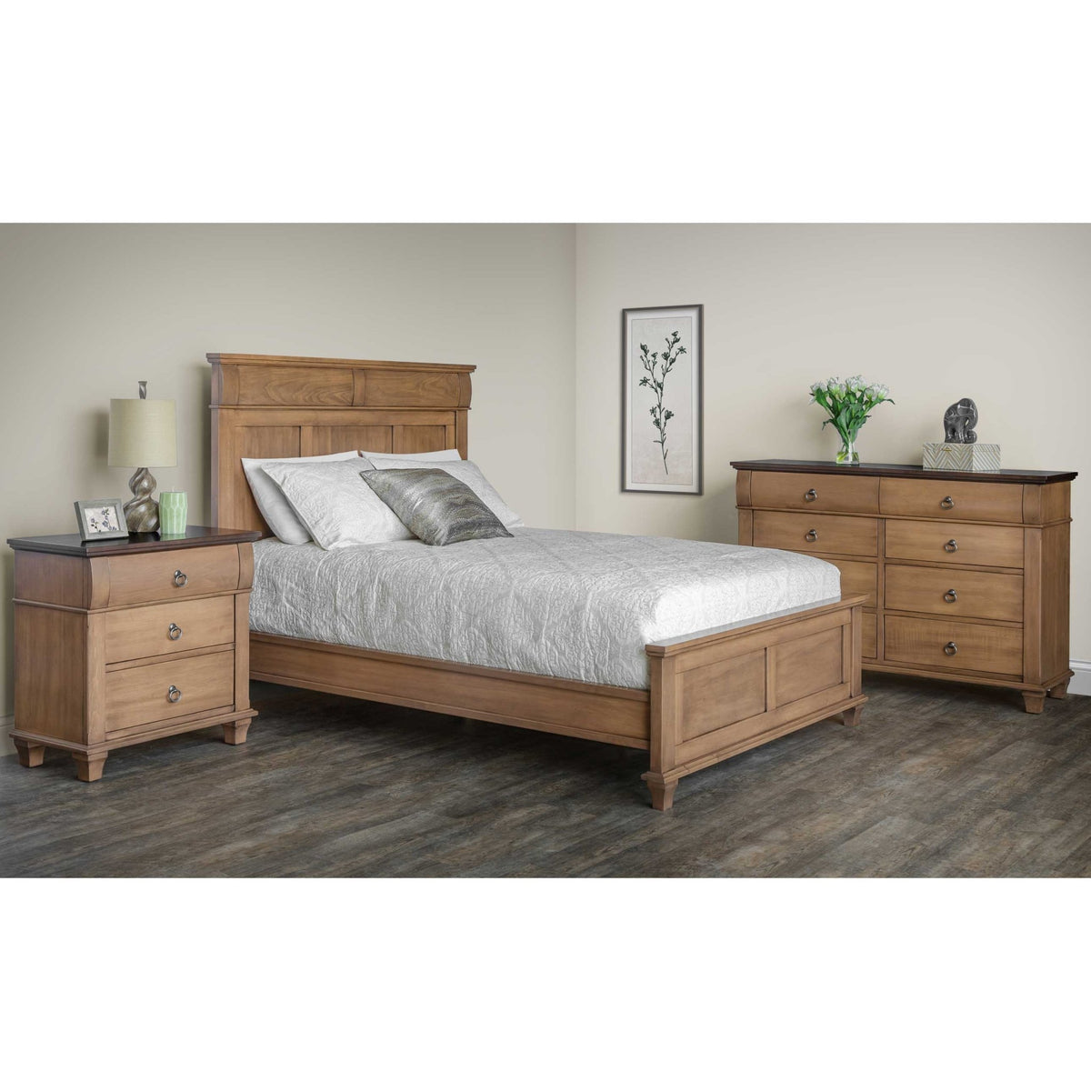 Amish Avignon 3pc Queen Solid Wood Bedroom Set - snyders.furniture