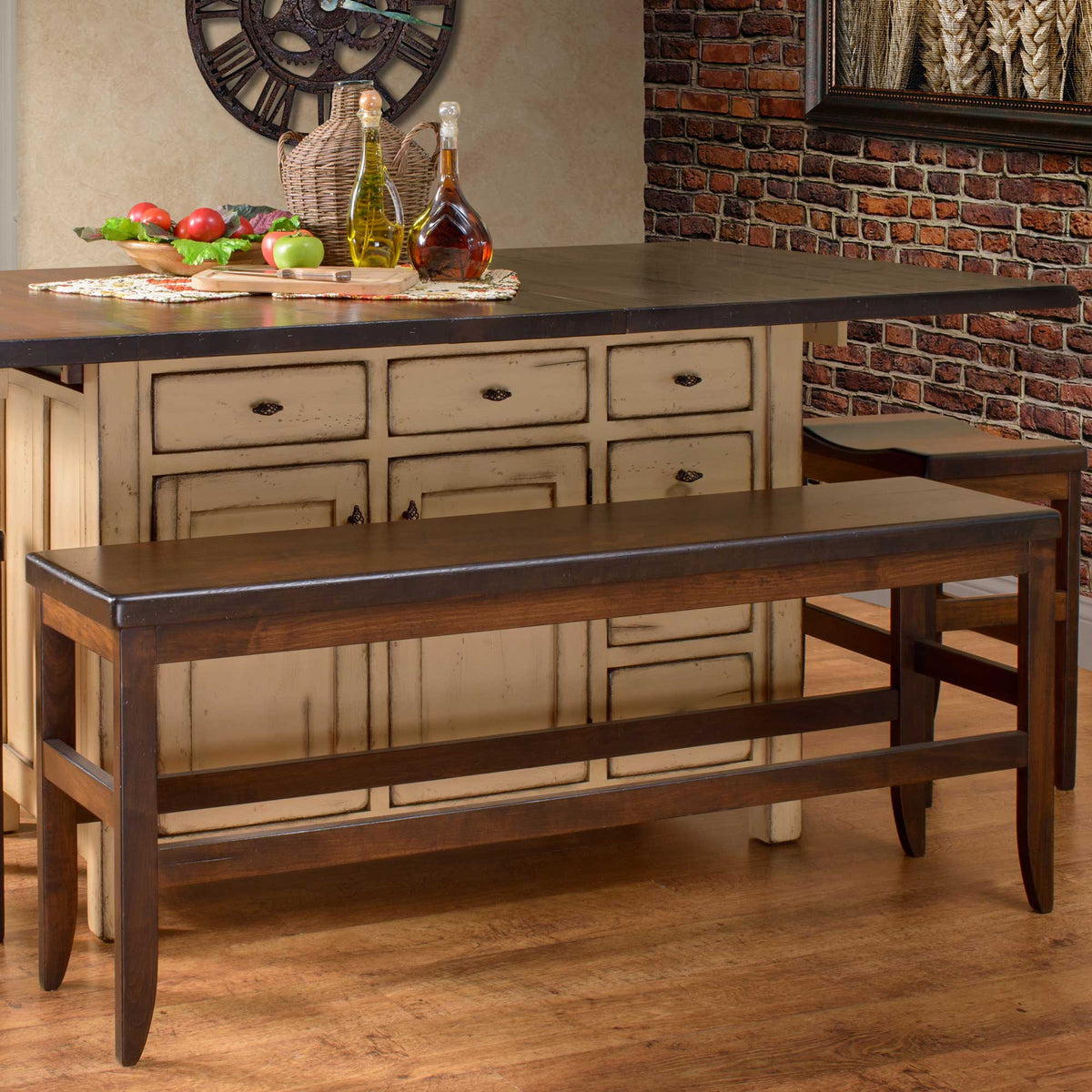 Amish Clifton Counter Height Dining Bench