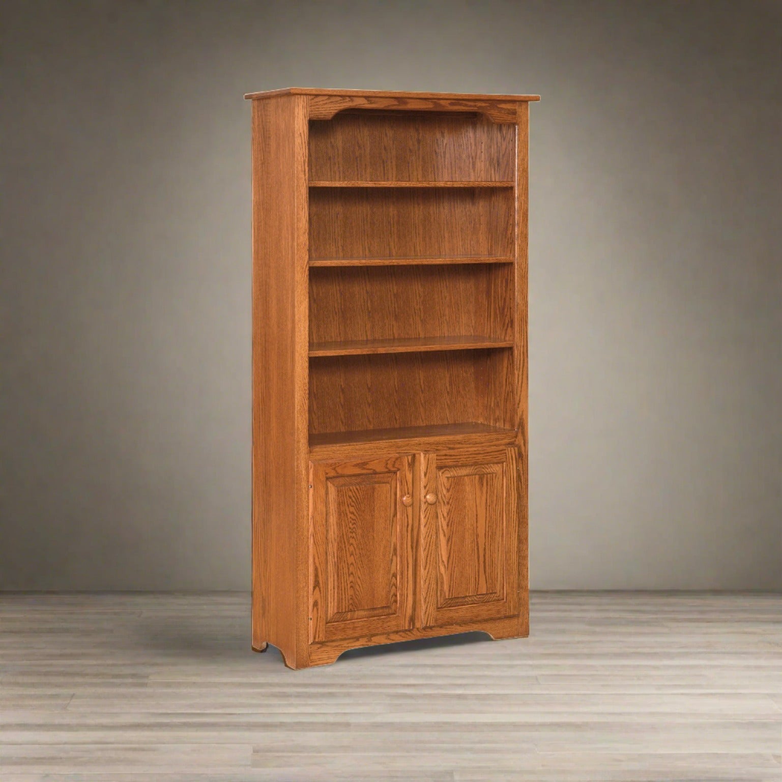 Amish Eden 72"h Solid Wood Bookcase with Doors - snyders.furniture