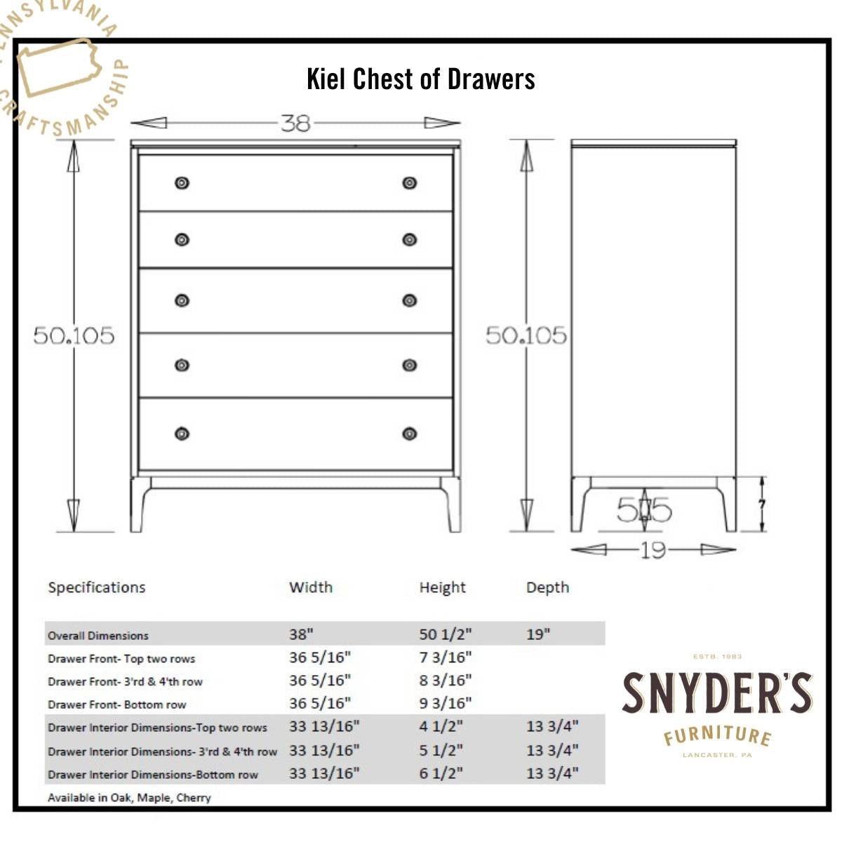 Kiel Chest of Drawers - snyders.furniture