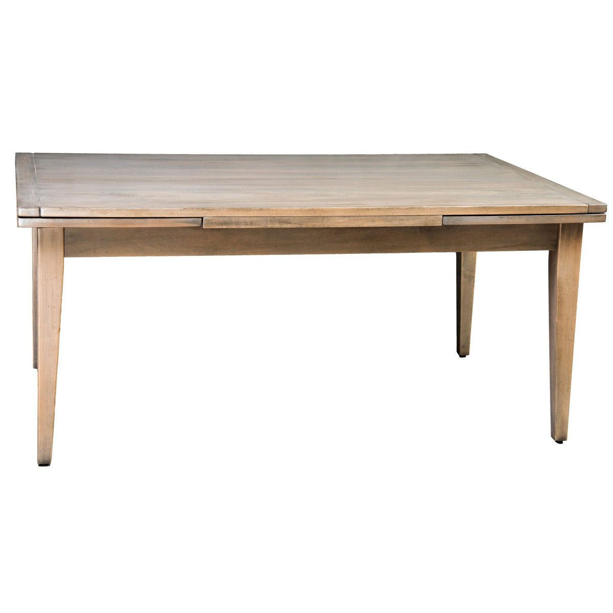 Amish Modern Stow Away Draw Leaf Expandable Dining Table