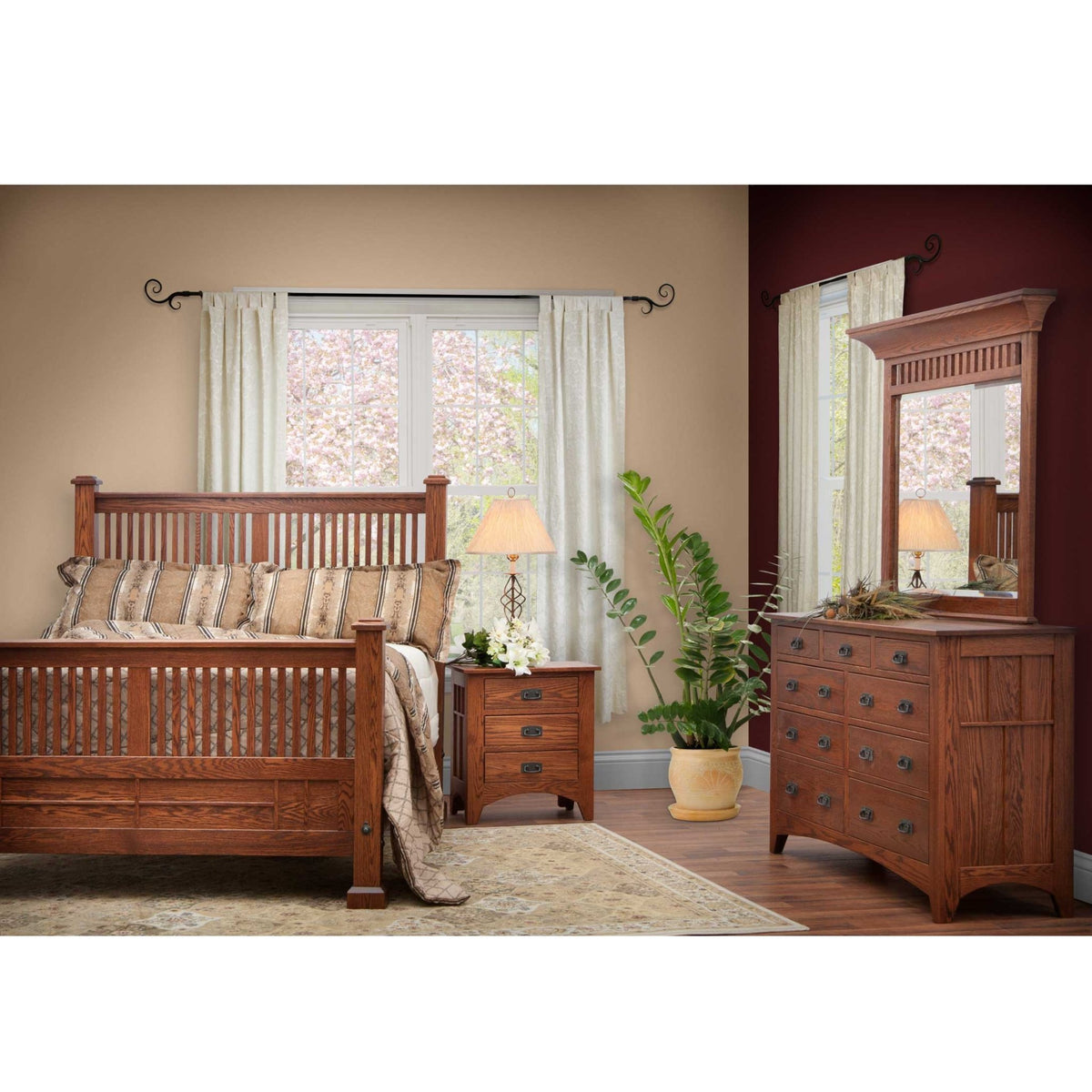 Amish Morris Plains Mission 4pc Bedroom Set - snyders.furniture