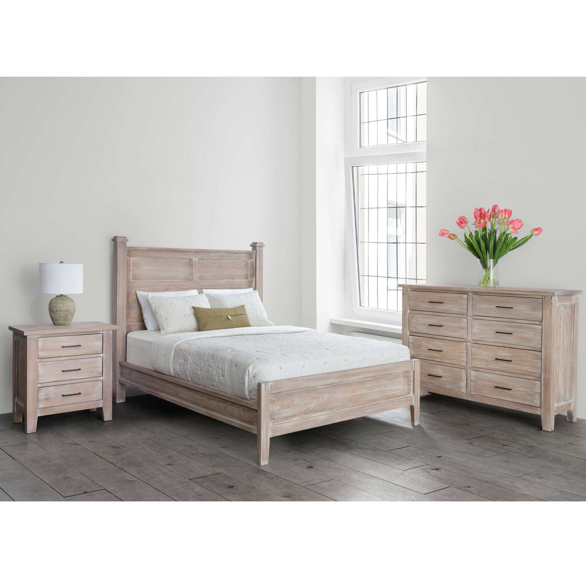 Amish Oreland Rustic Wood 3pc Queen Bedroom Set - snyders.furniture