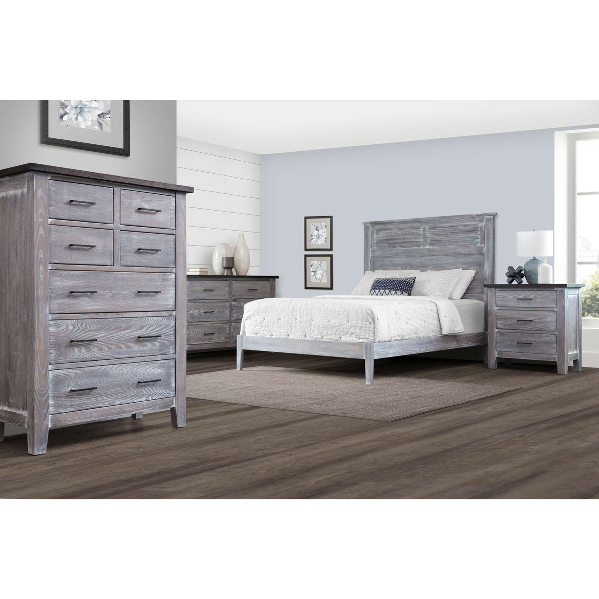 Amish Oreland Rustic Wood 4pc Queen Bedroom Set - snyders.furniture