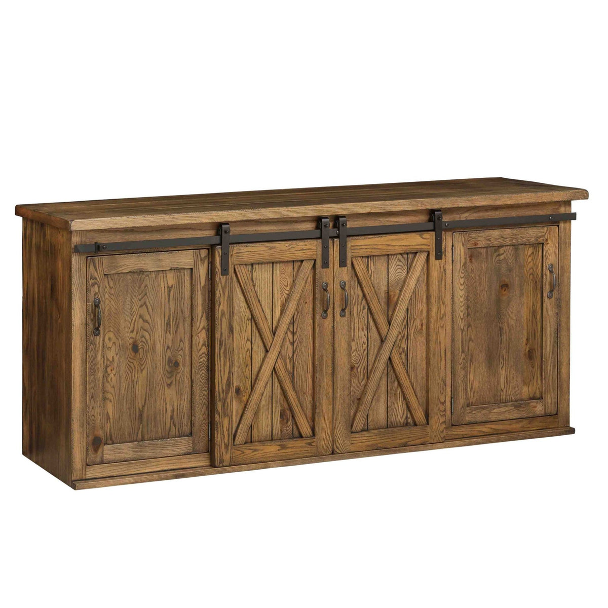 Amish Pierre 4-Door Sliding Barn Door Dining Buffet