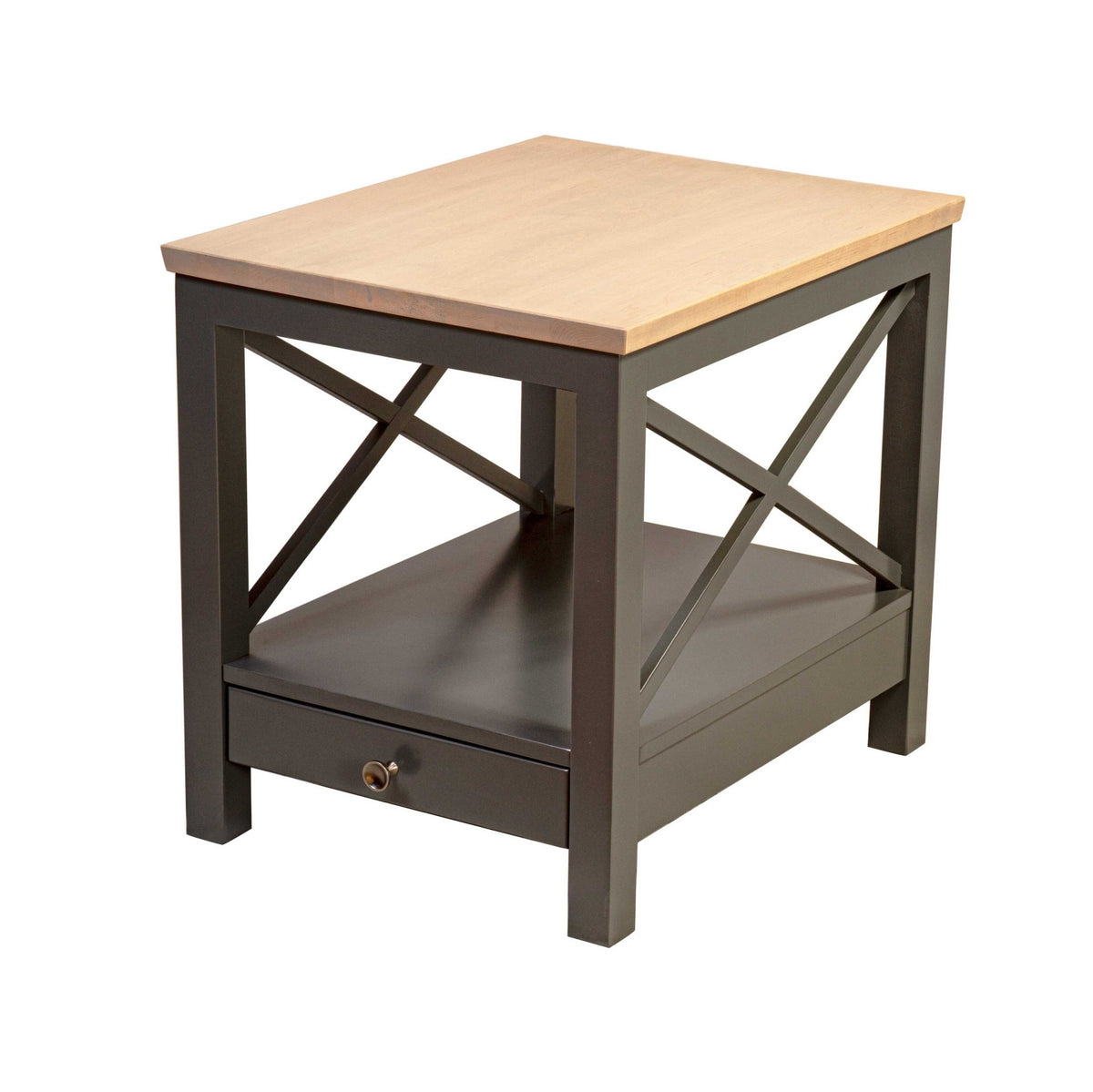 Amish Saltire Rectangular End Table