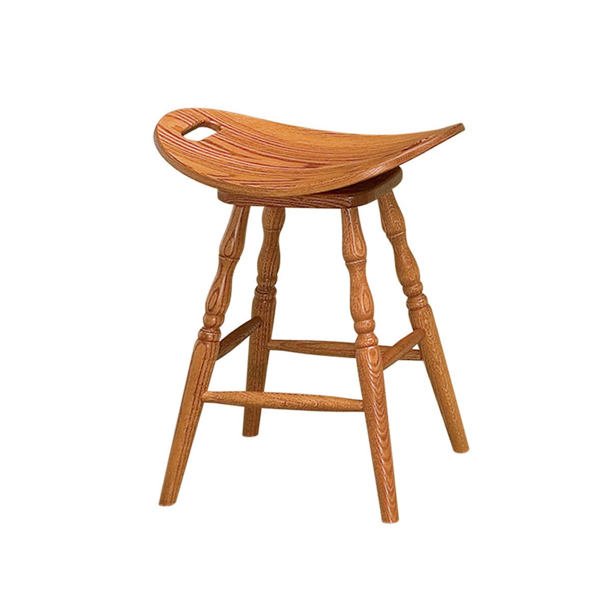 Amish Swivel Saddle Bar Stool