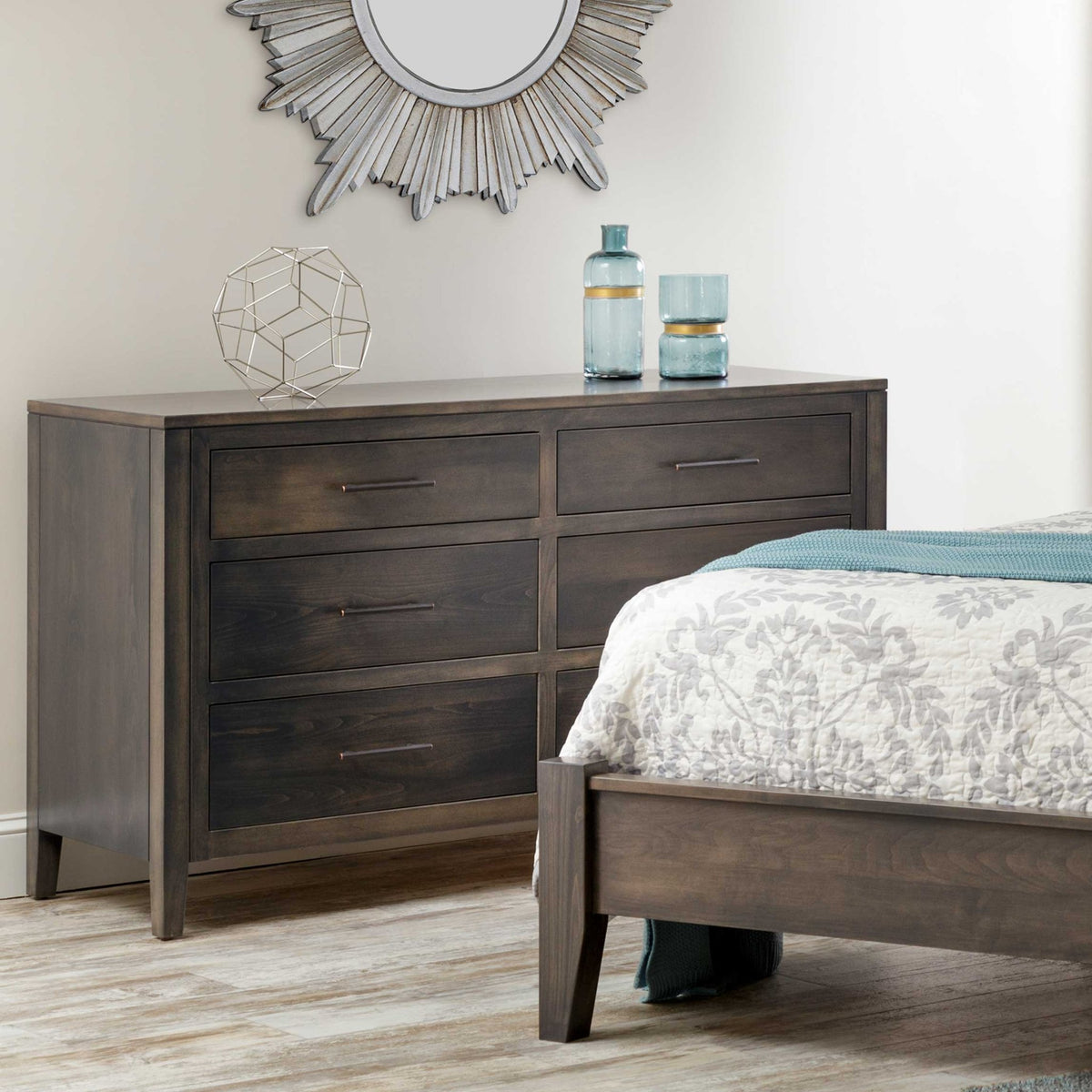 Amish Tuscany Modern Wood 3 Pc Sleigh Bedroom Set - snyders.furniture