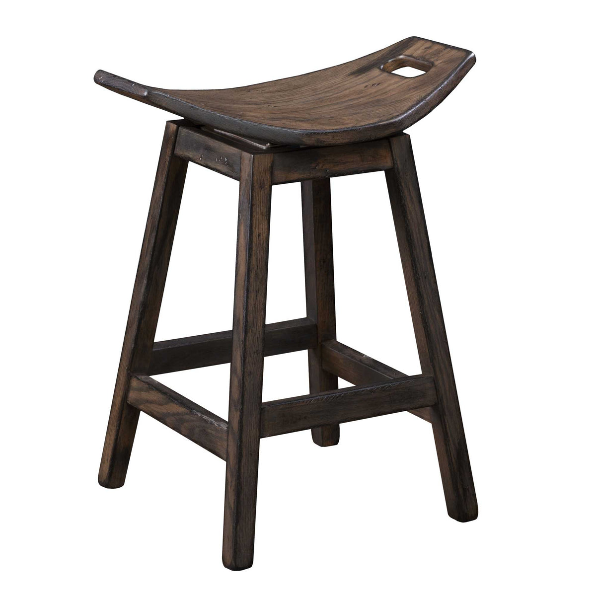 Amish Wilford Swivel Saddle Bar Stool