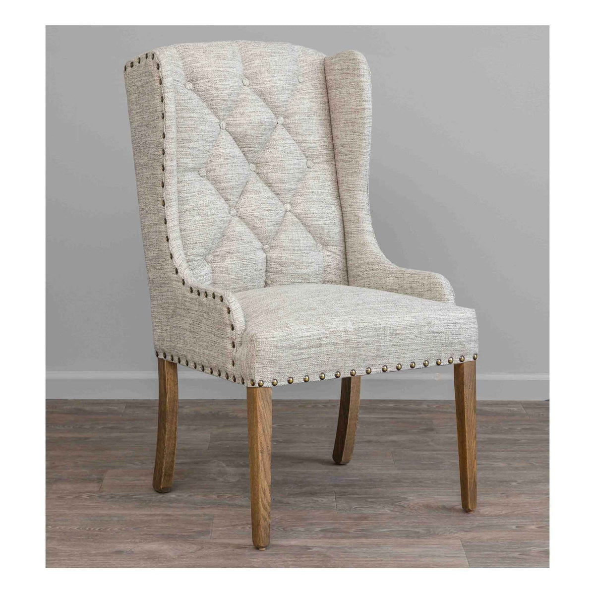 Amish Bradshaw Upholstered Dining Chair with Nail Trim