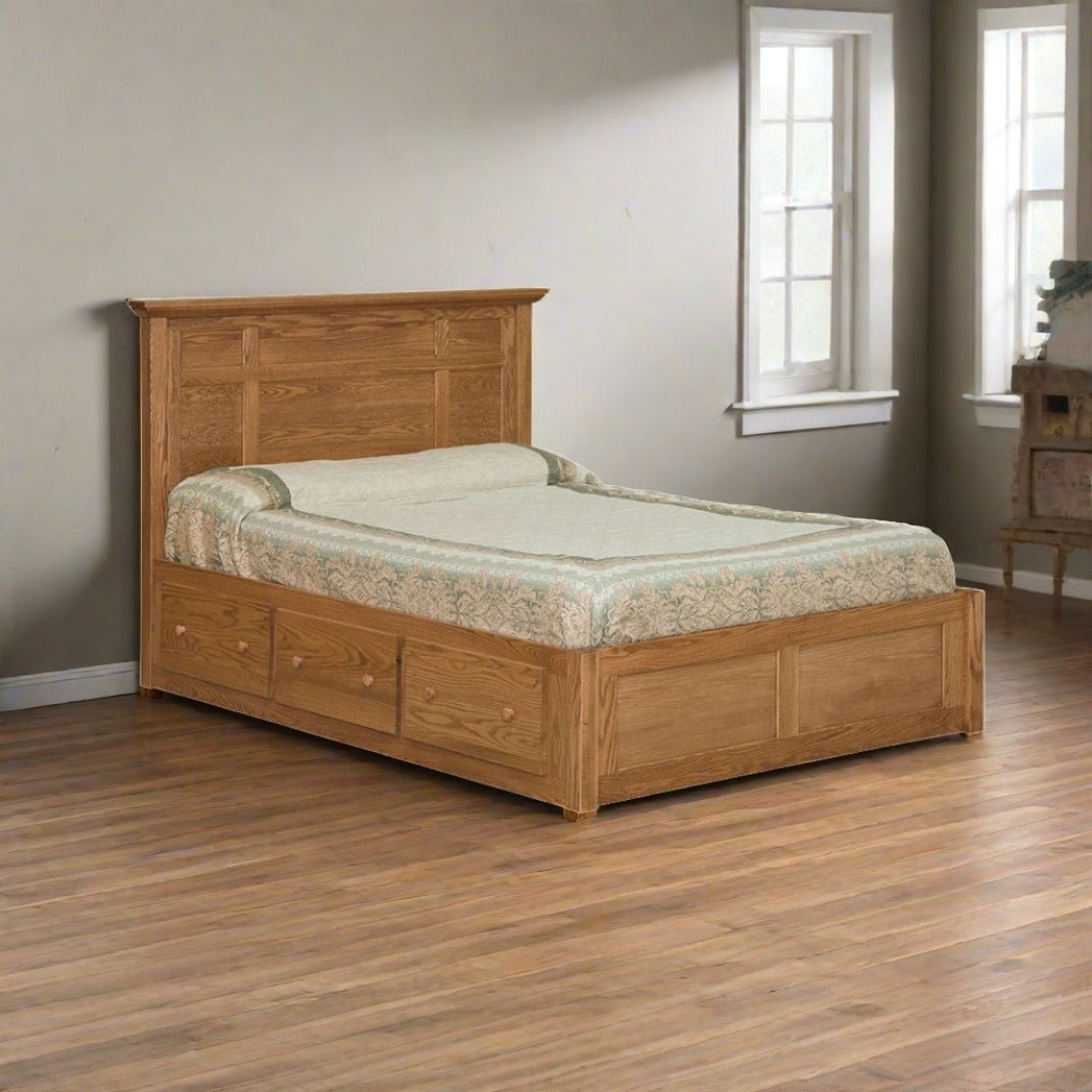 Eden Amish High Panel Platform Storage Drawer Bed - snyders.furniture