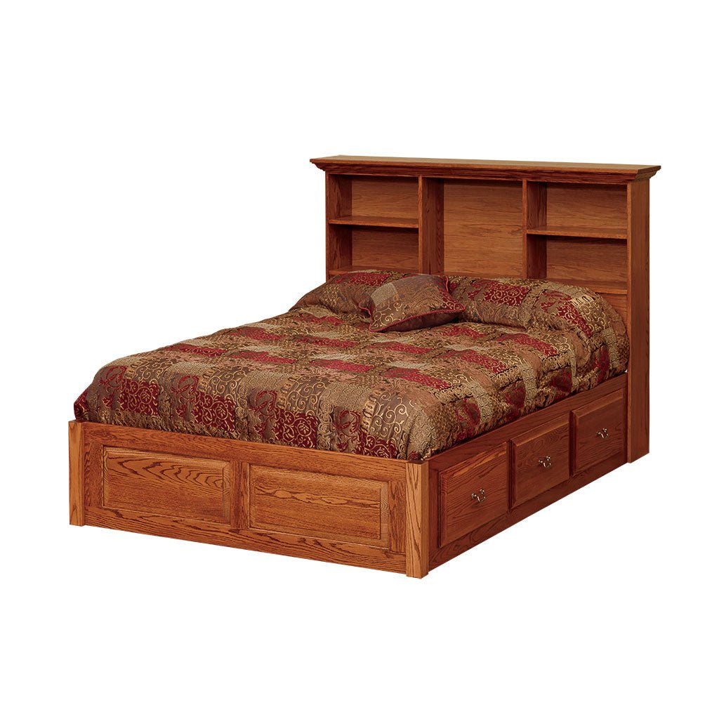 Eden Amish Raised Panel Platform Storage Drawer Bed - snyders.furniture