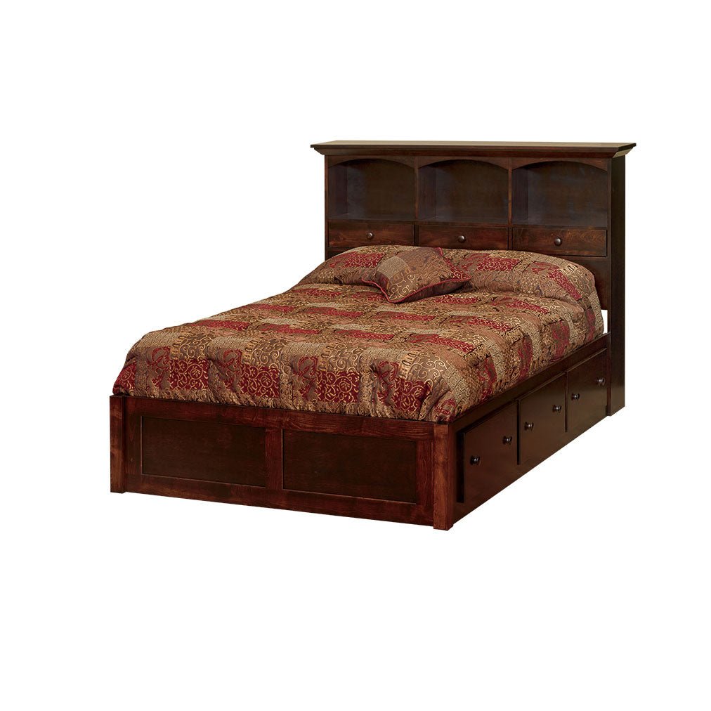 Eden Amish Shaker Platform Storage Drawer Bed - snyders.furniture