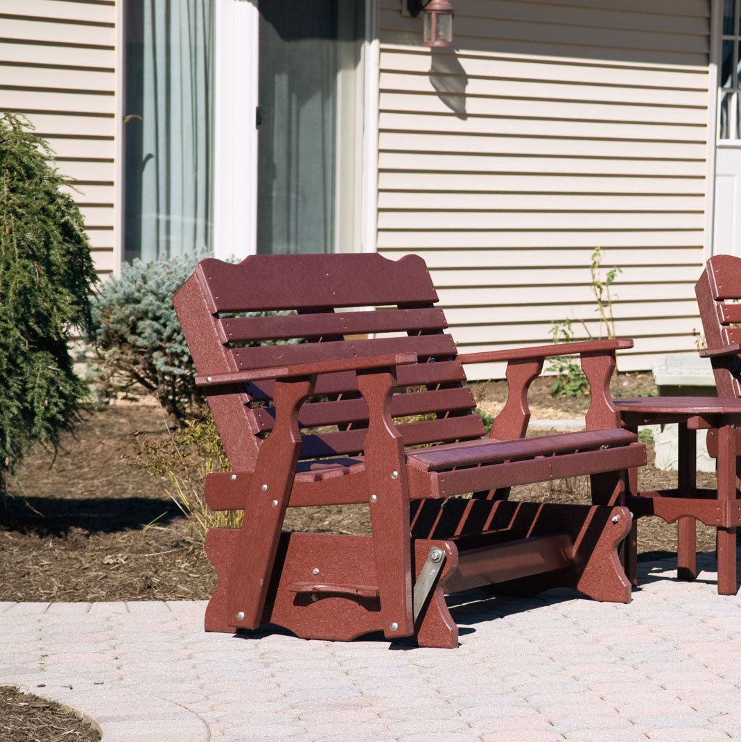 Amish 4&#39; West Chester Poly Patio Glider - snyders.furniture