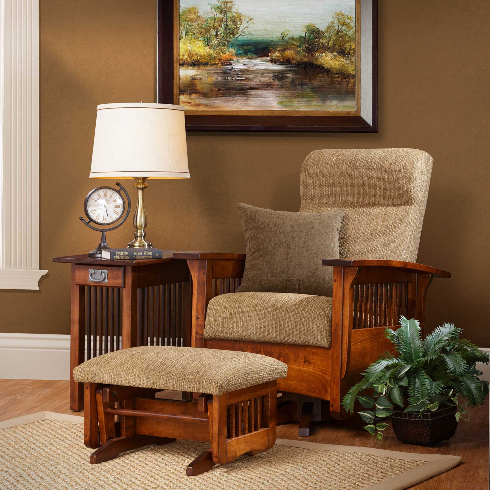 Amish Mission Swivel Glider