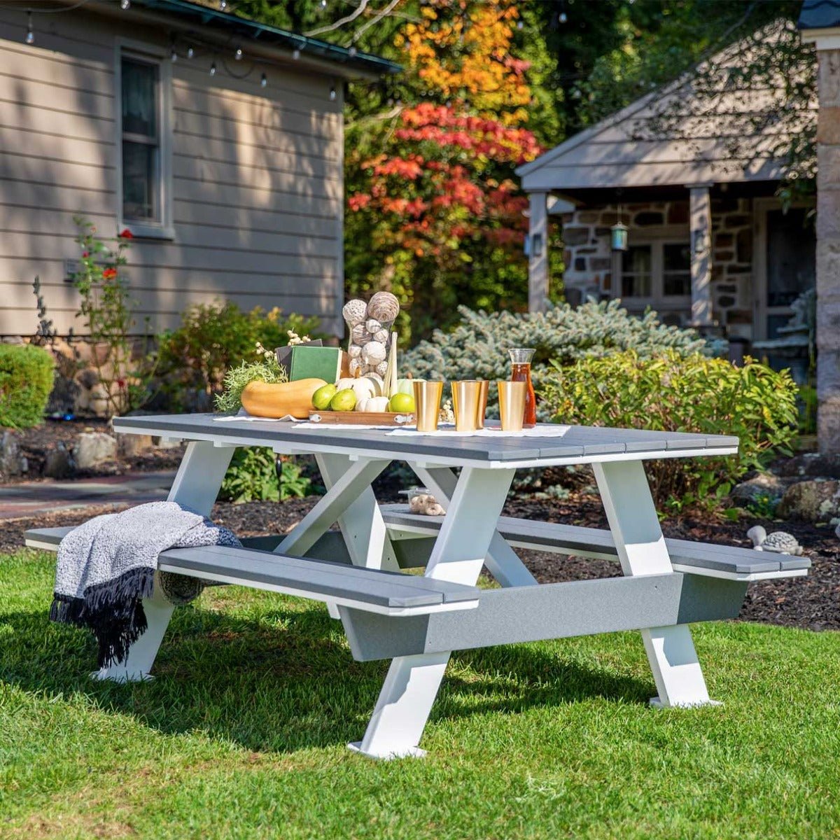 Amish Poly 6' Picnic Table Leisure Lawns