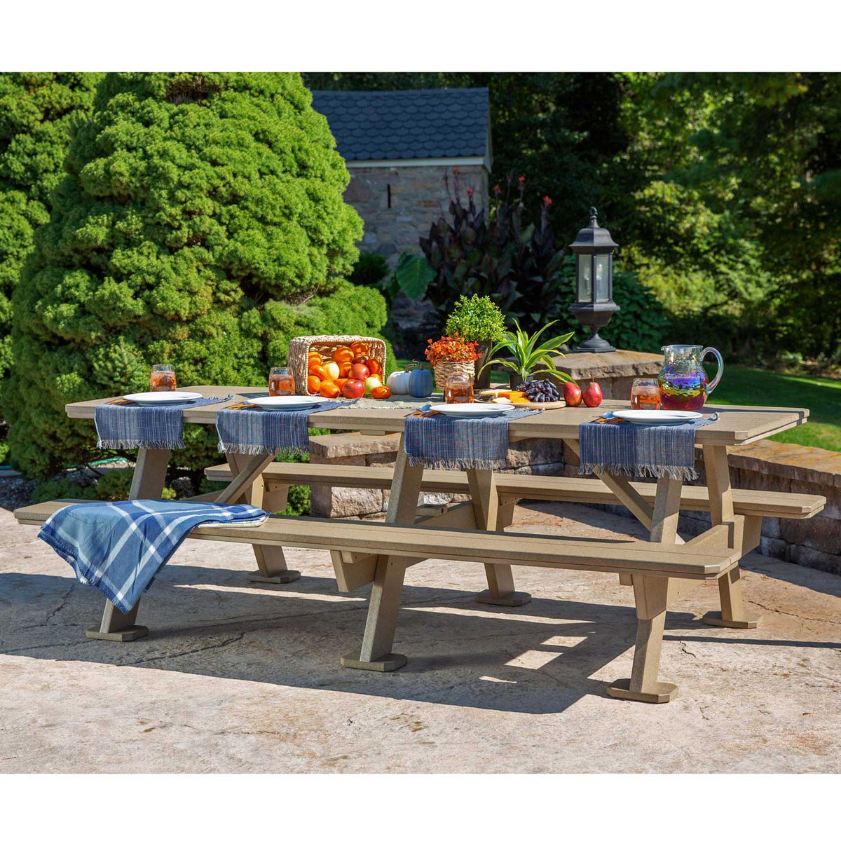 Amish Poly Patio 8&#39; Picnic Table - snyders.furniture