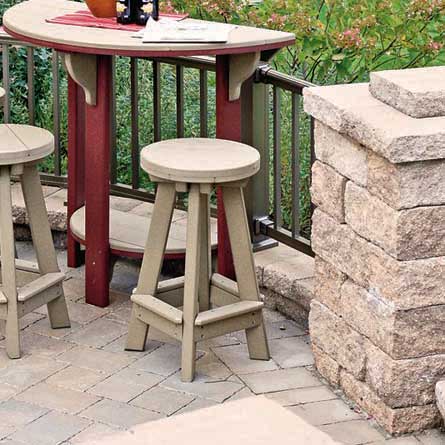 Amish Poly Patio Barstool - snyders.furniture