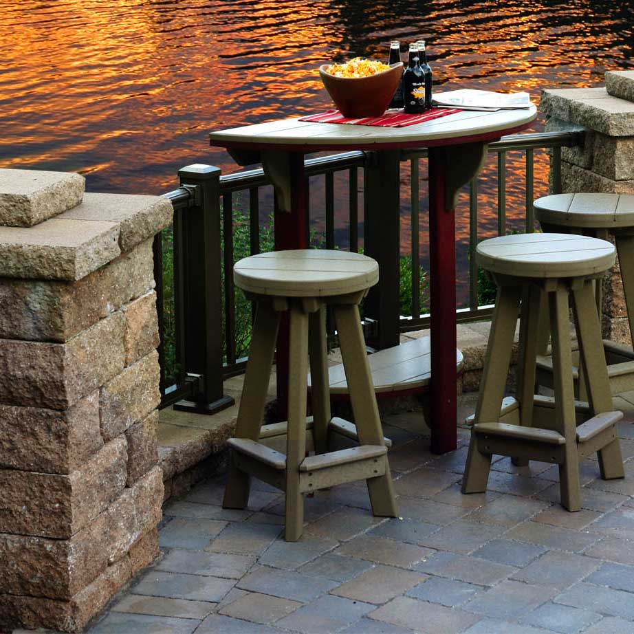 Amish Poly Patio Barstool - snyders.furniture